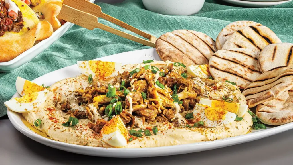 Chicken Shawarma Hummus Plates