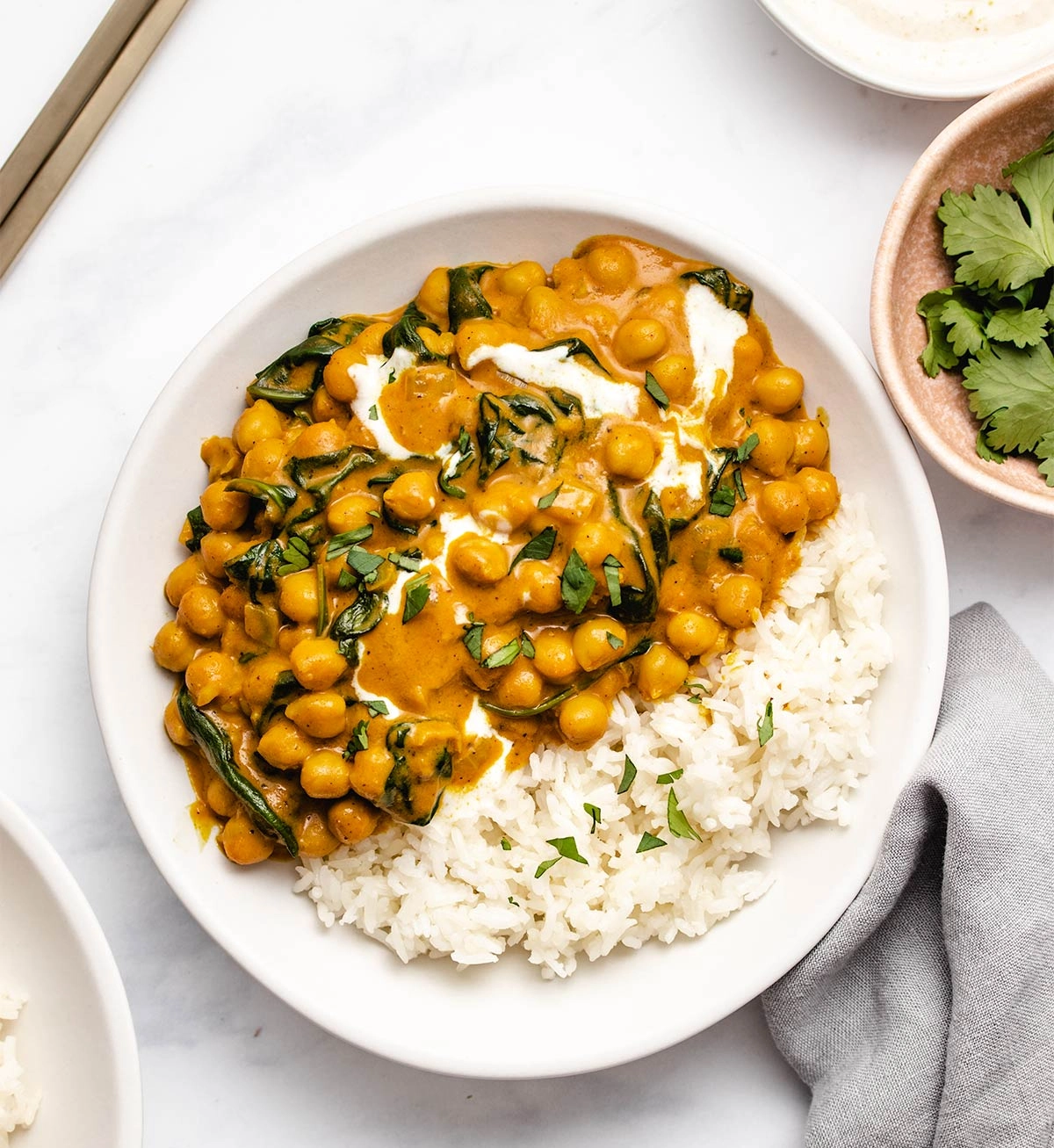 Chickpea and Spinach Curry