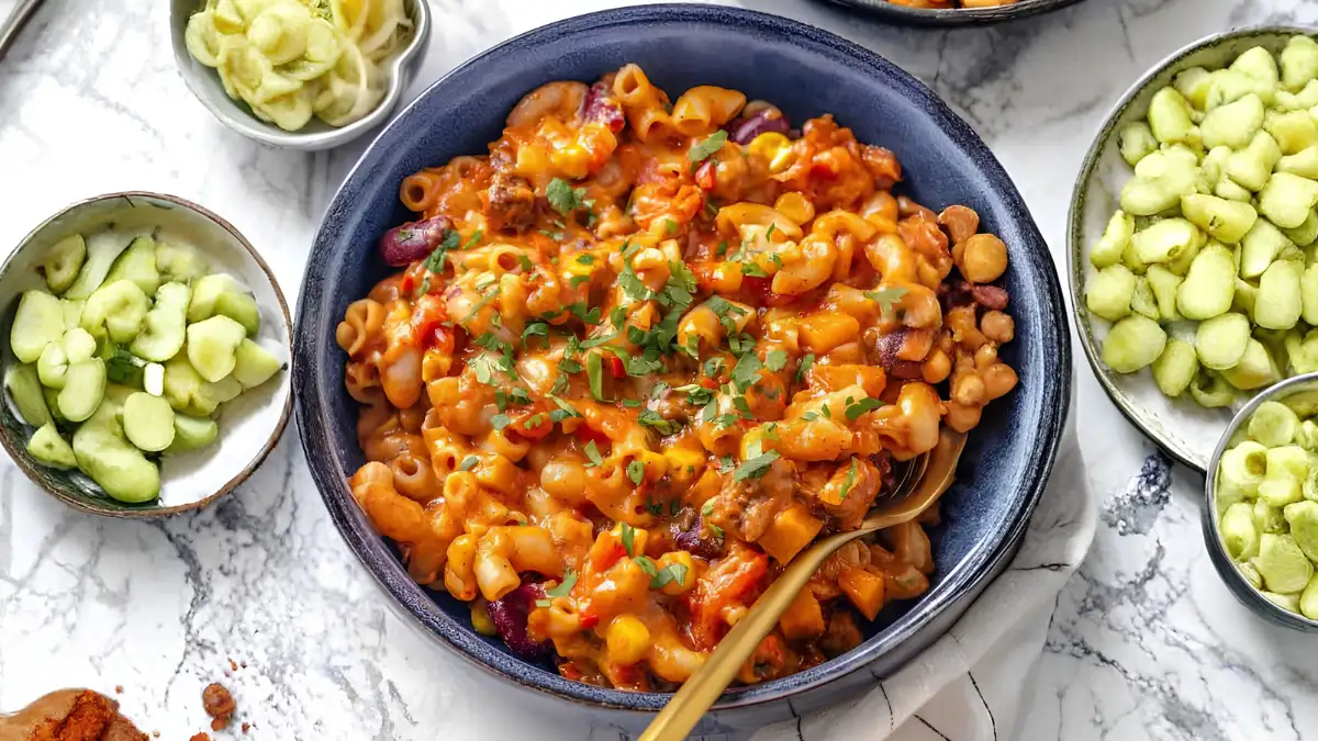Chili Mac Cheese Bake