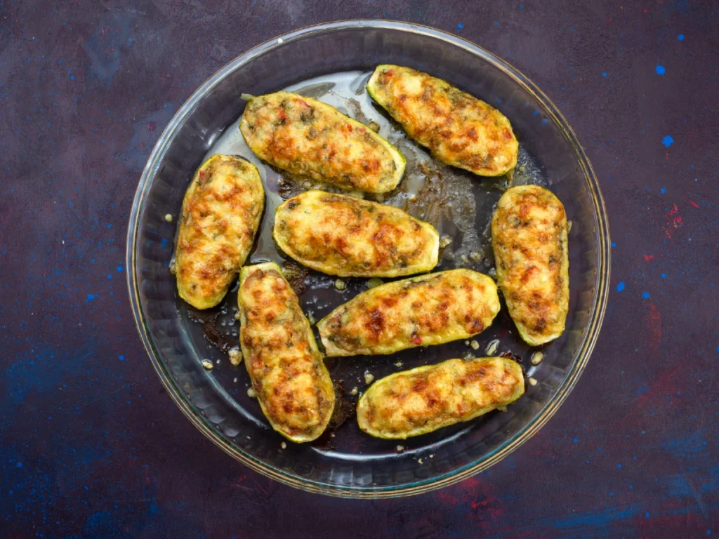 Chili Stuffed Peppers with Cornbread Topping