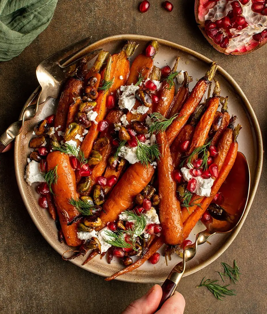 Cinnamon Roasted Carrots with Pecans