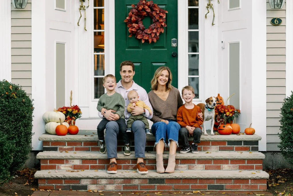 Classic Fall Family Porch Portrait