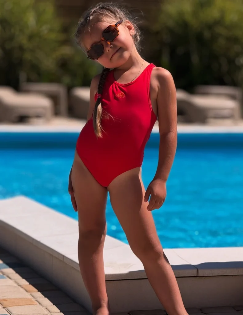Classic Red One-Piece Swimsuit