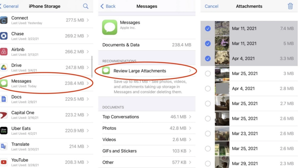 Clean Up Messages Attachments