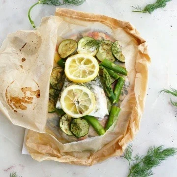Cod and Green Bean En Papillote