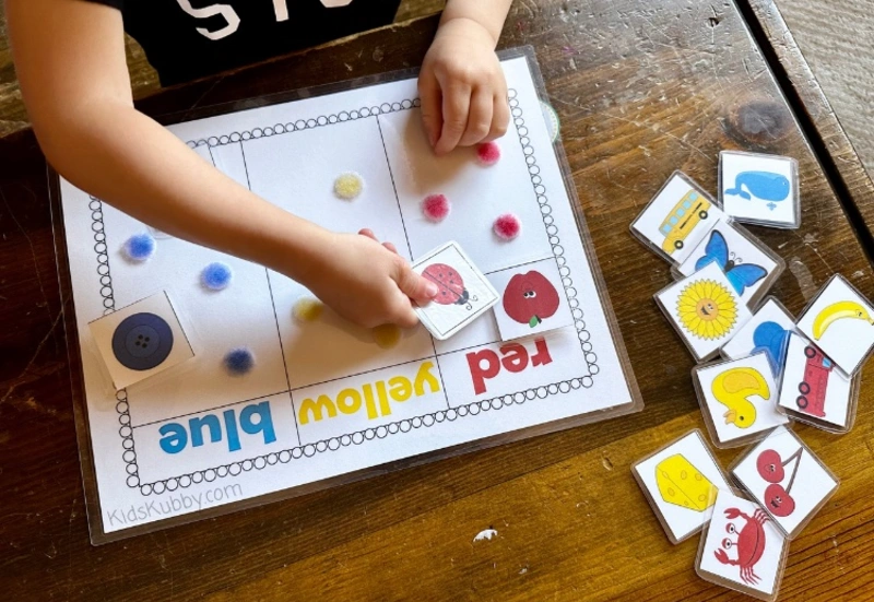 Color Sorting with Matching Cards