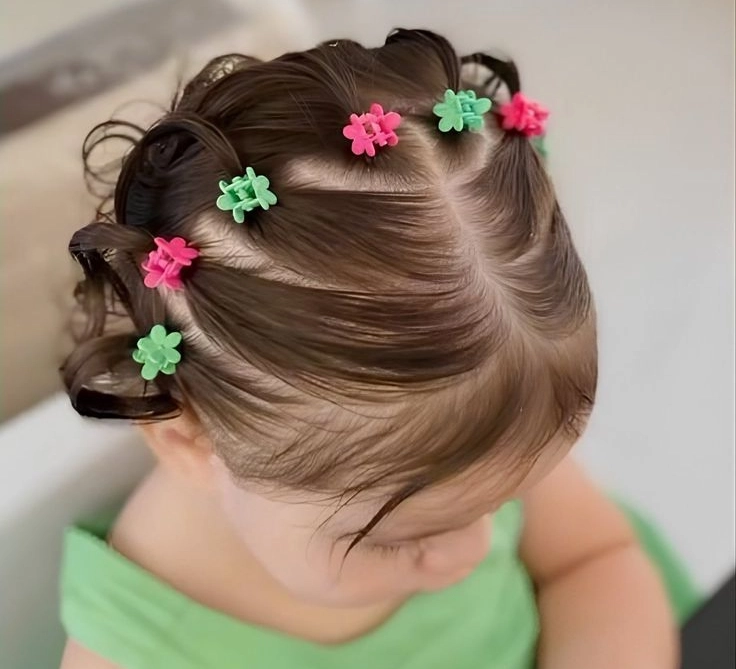 Colorful Flower Claw Clip Style
