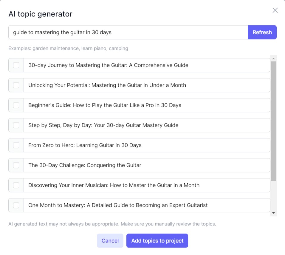 Content Idea Generator