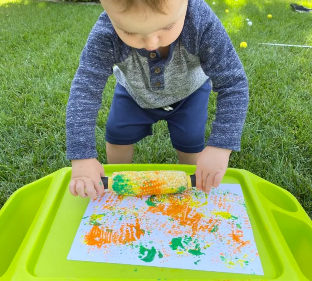 Corn Painting Fun