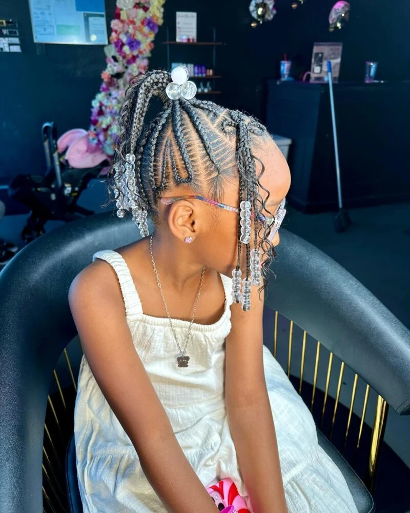 Cornrow Pineapple Updo