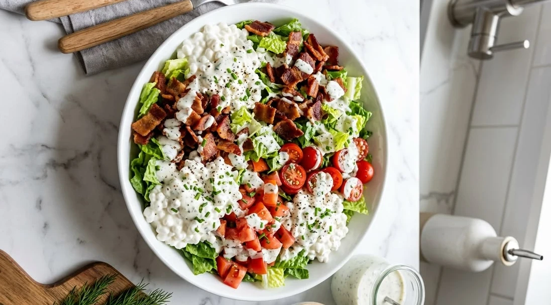 Cottage Cheese Tomato Basil Salad