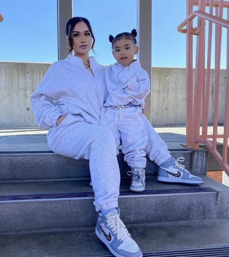 Cozy Gray Sweatsuit Twinning