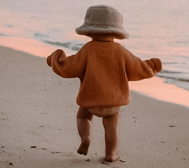 Cozy Knit Beach Sunset