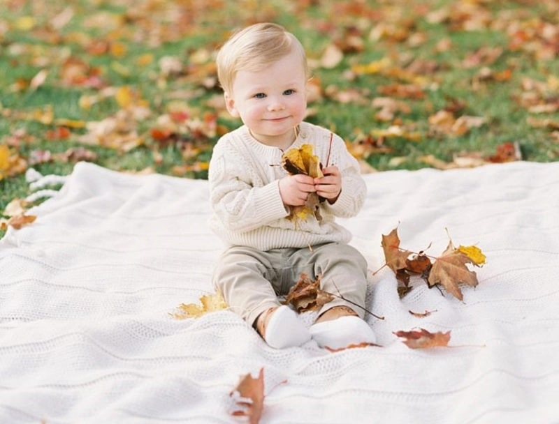 Cozy Leaf Play on a Blanket