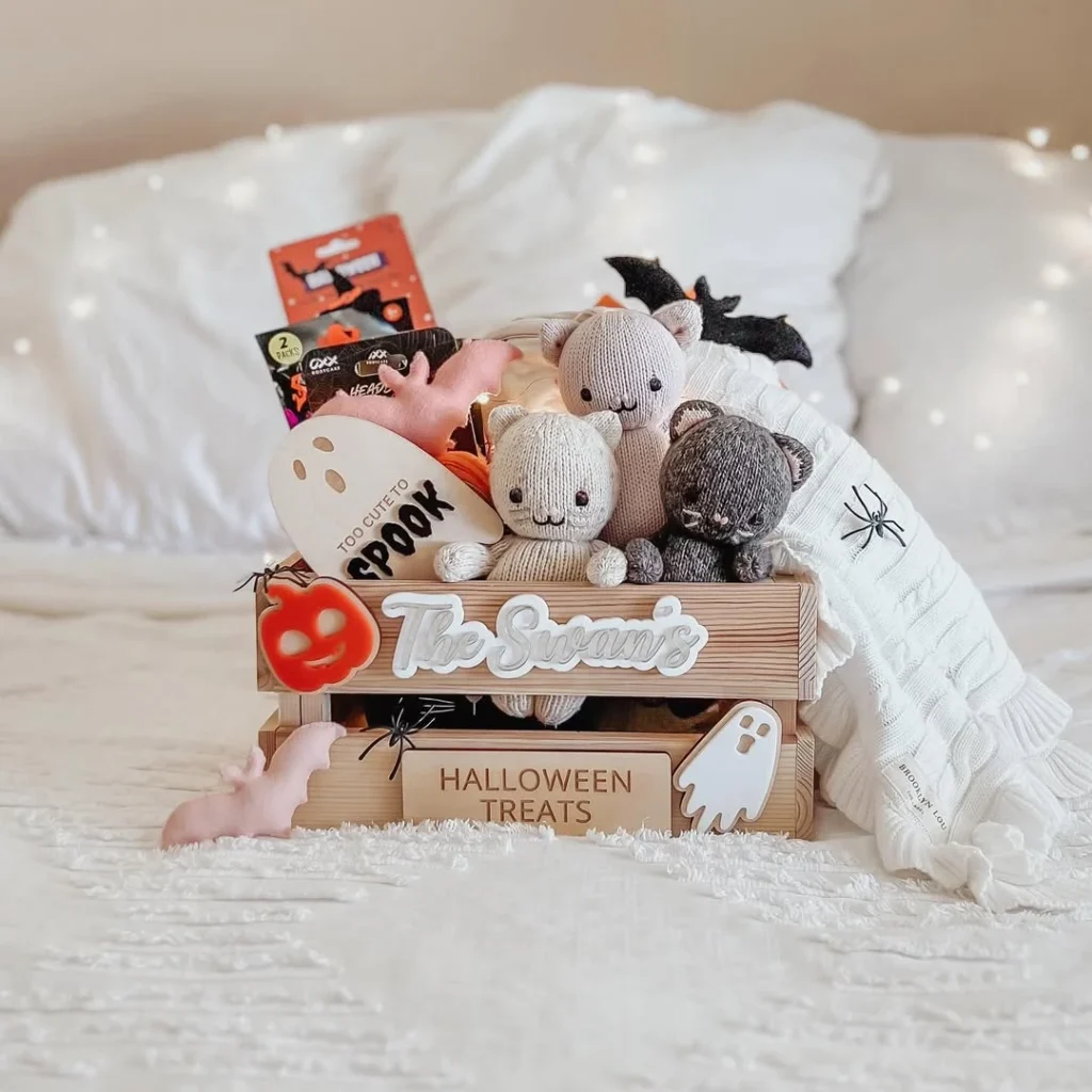 Cozy Personalized Wood Crate Gift Set