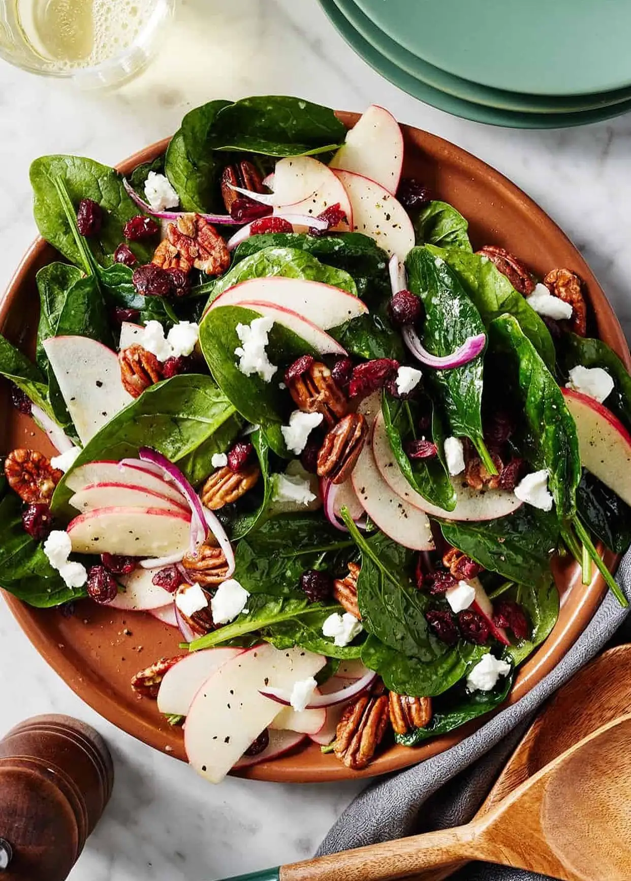 Cranberry Walnut Salad with Balsamic Dressing