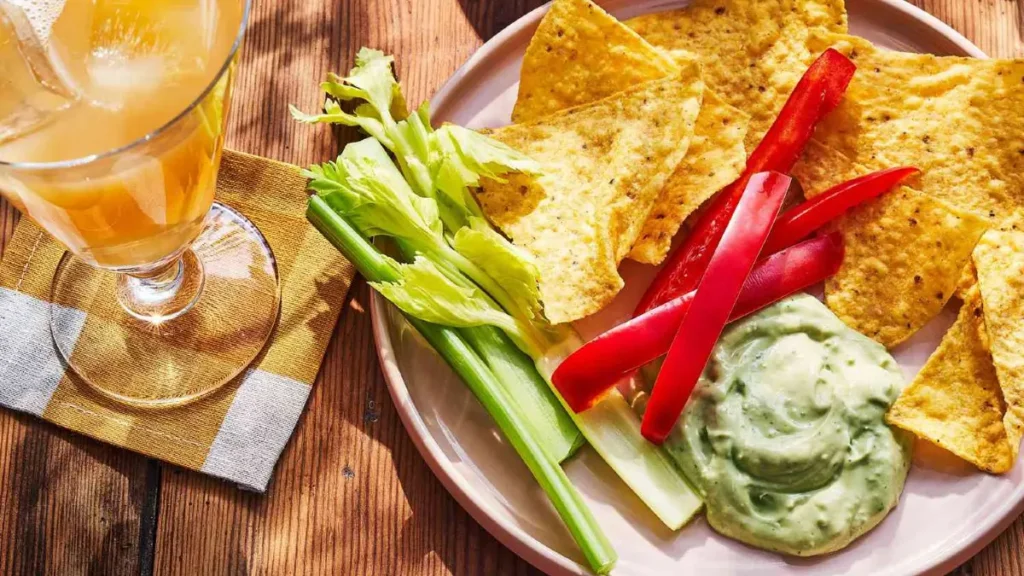 Creamy Avocado Dip with Chips
