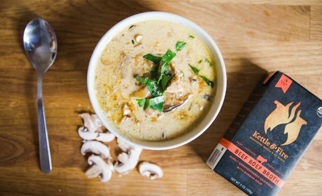 Creamy Mushroom Bone Broth