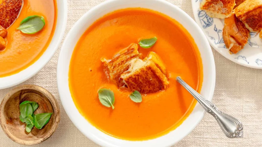 Creamy Tomato Soup and Grilled Cheese