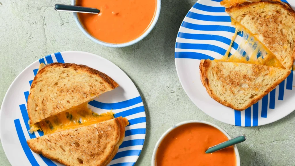 Creamy Tomato Soup and Grilled Cheese
