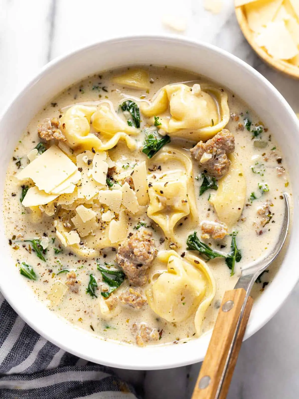 Creamy Tortellini & Sausage Soup