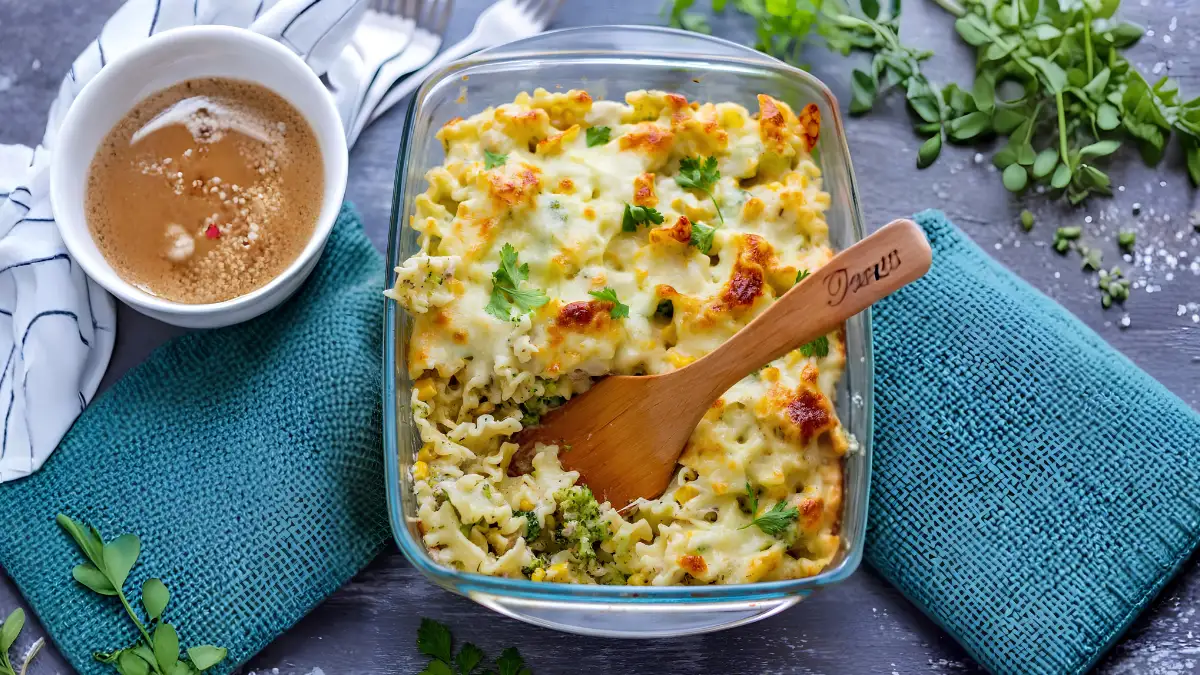 Creamy Tuna Cheese Pasta Bake
