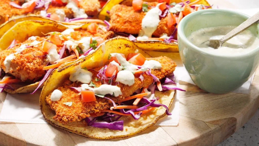 Crispy Fish Fry Tacos with Tartar Sauce