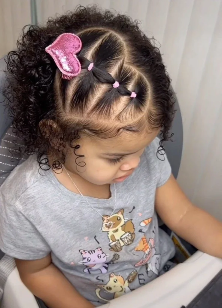 Curly Half-Up Triangle