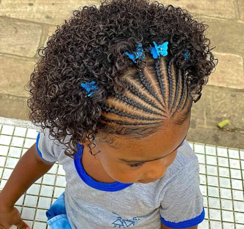 Curly Side-Braided Style