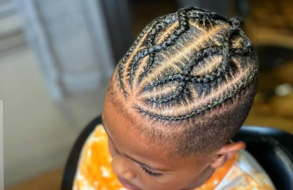 Curved Wave Pattern Cornrows
