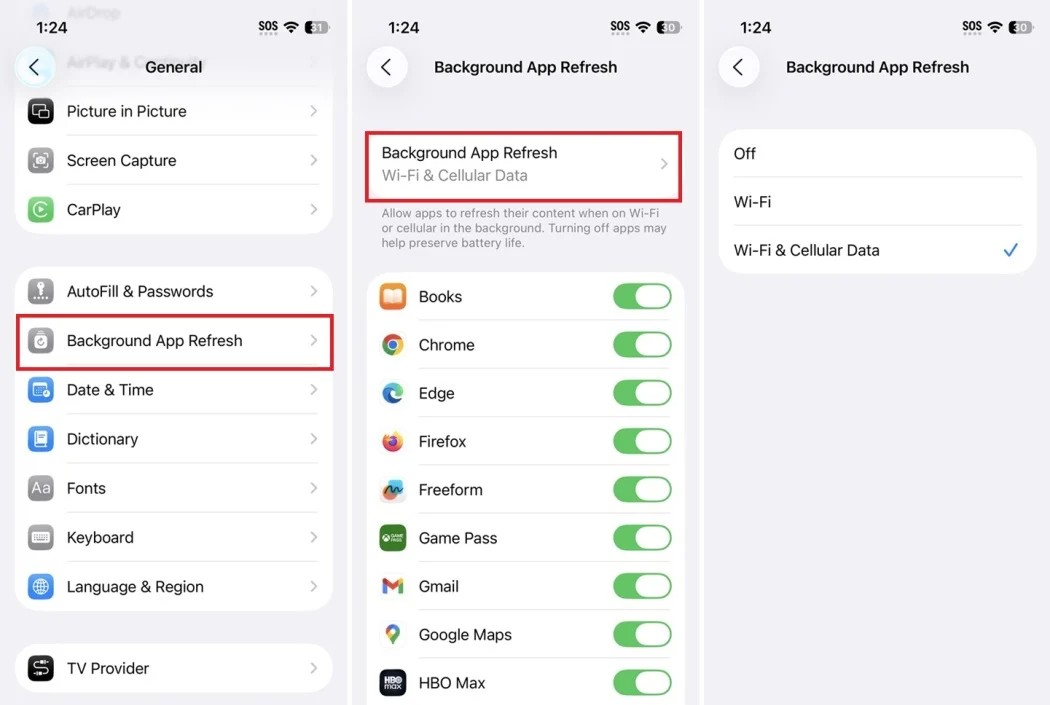 Cut Down on Hidden Background App Refresh