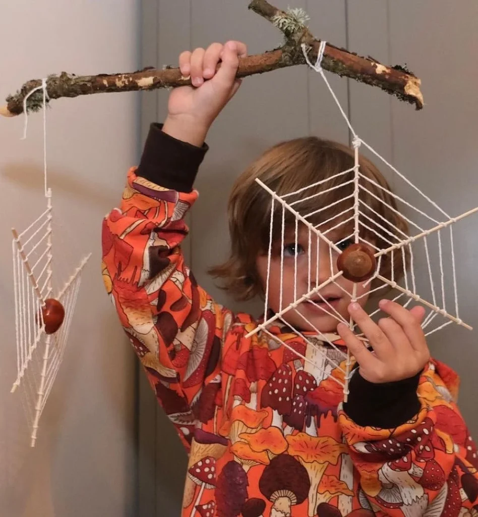 DIY Nature Spider Web Craft