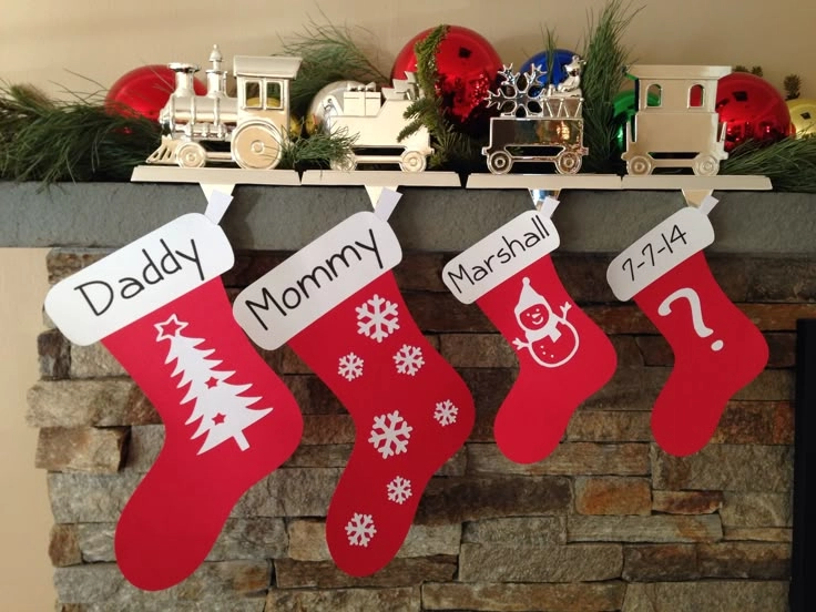 DIY Paper Stocking Mantel Reveal