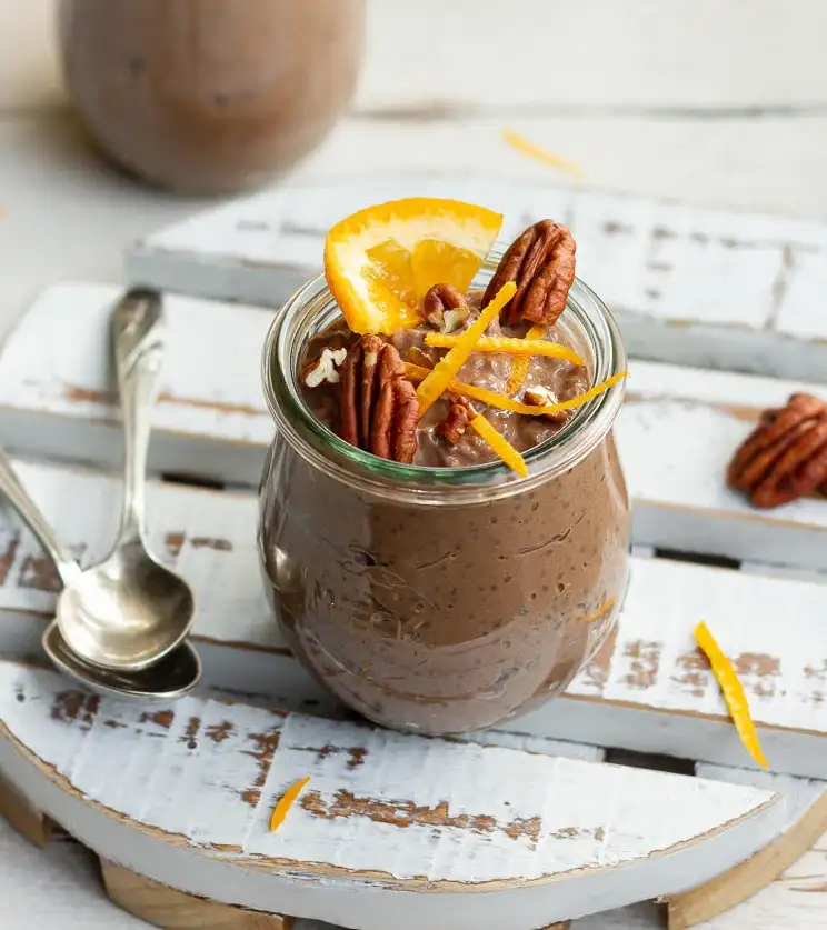 Dark Chocolate Chia Pudding with Orange Zest