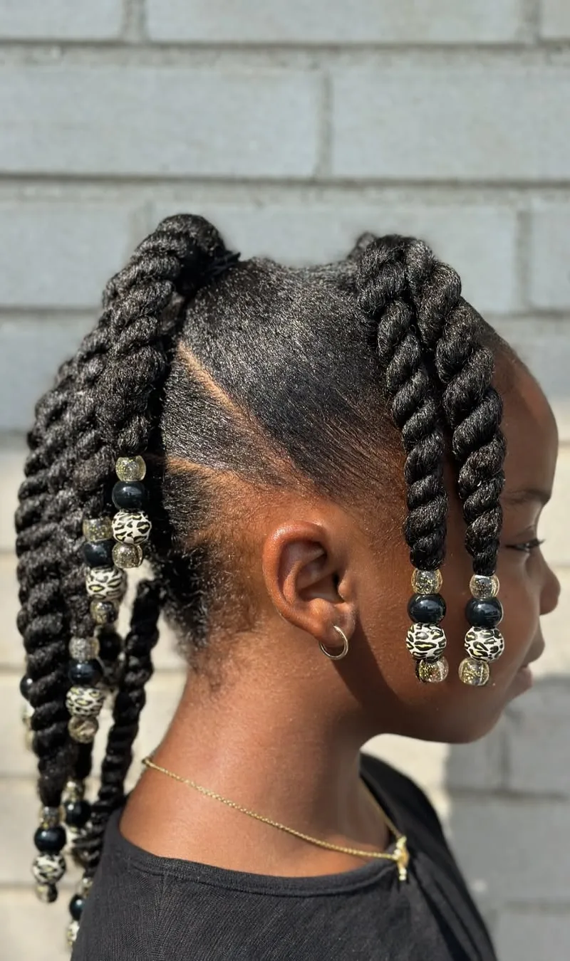 Decorative Braids with Hair Jewelry