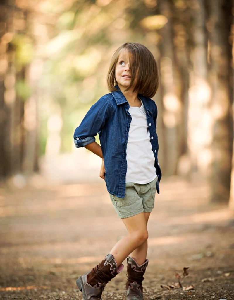 Denim Shirt With Cargo Shorts