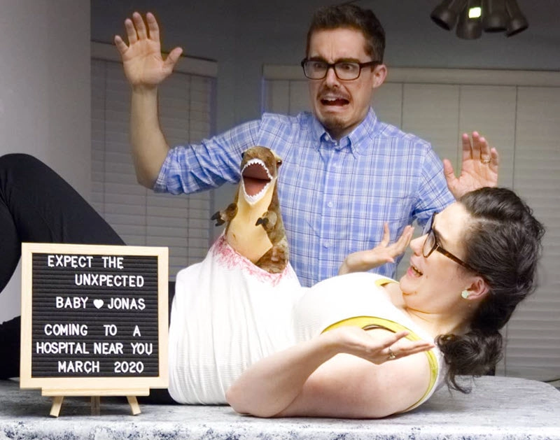 Dinosaur Baby Funny Pregnancy Announcement