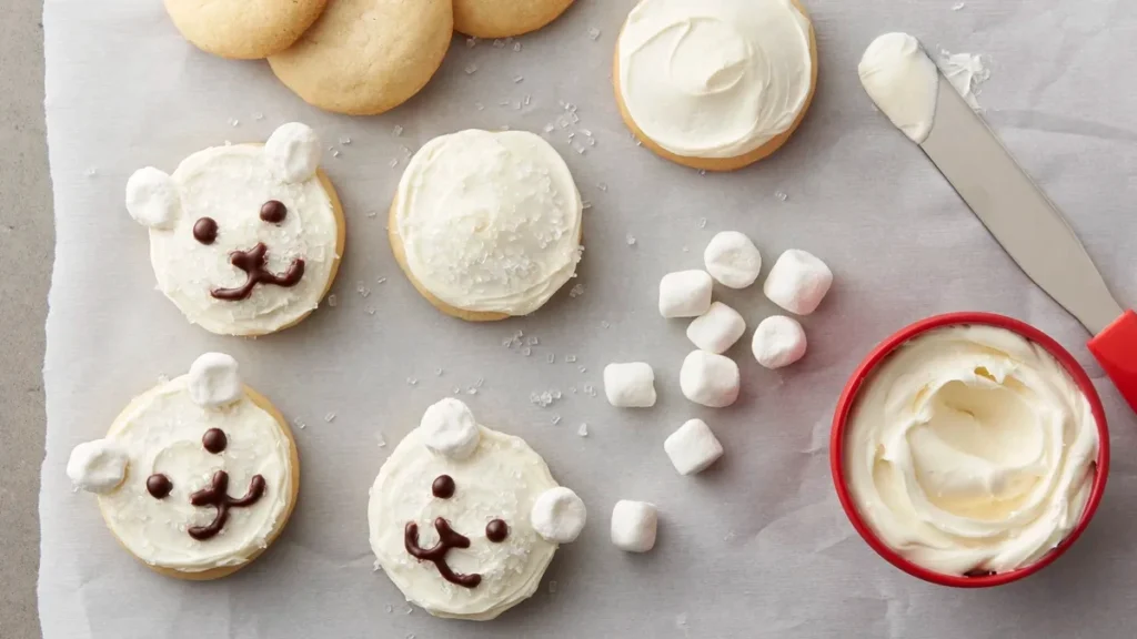Easy Polar Bear Cookies