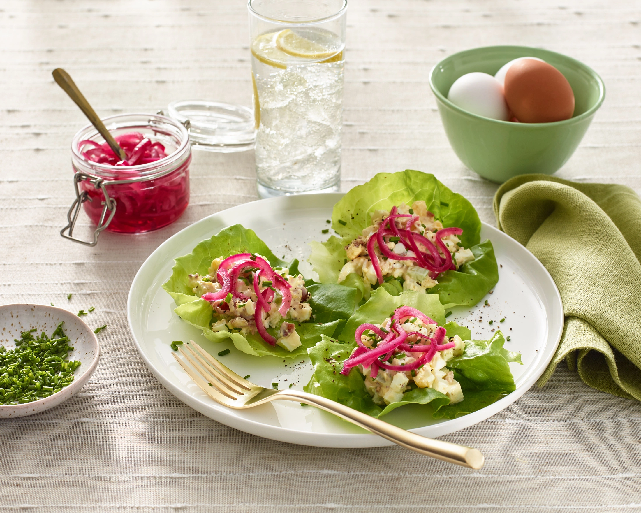 Egg Salad Lettuce Wraps