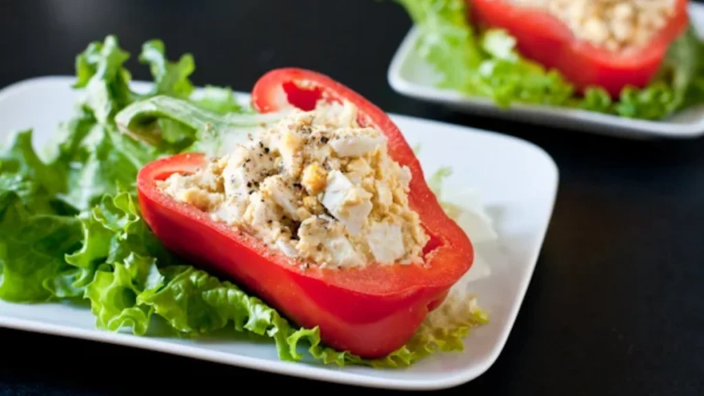 Egg Salad Stuffed Peppers