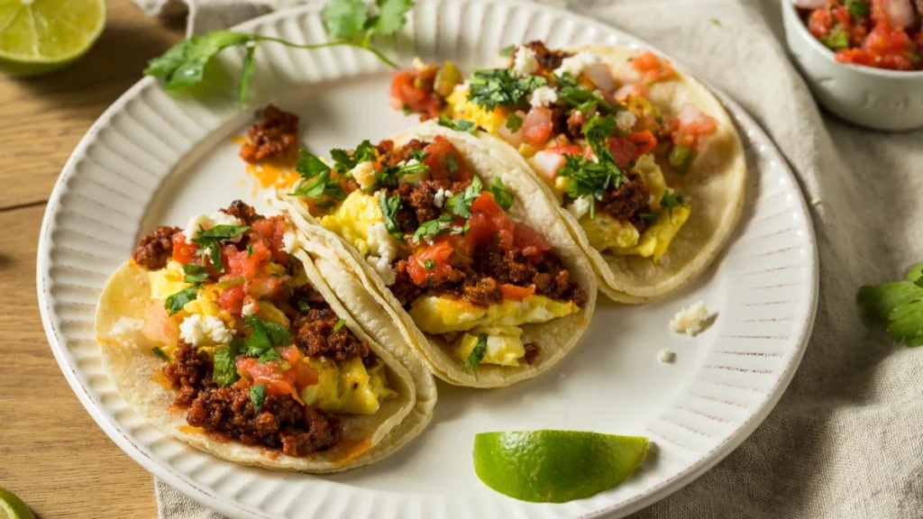 Egg and Chorizo Breakfast Tacos