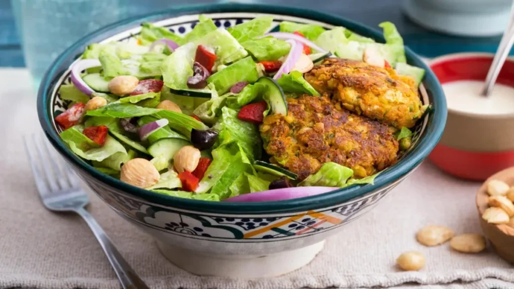 Falafel and Mediterranean Salad