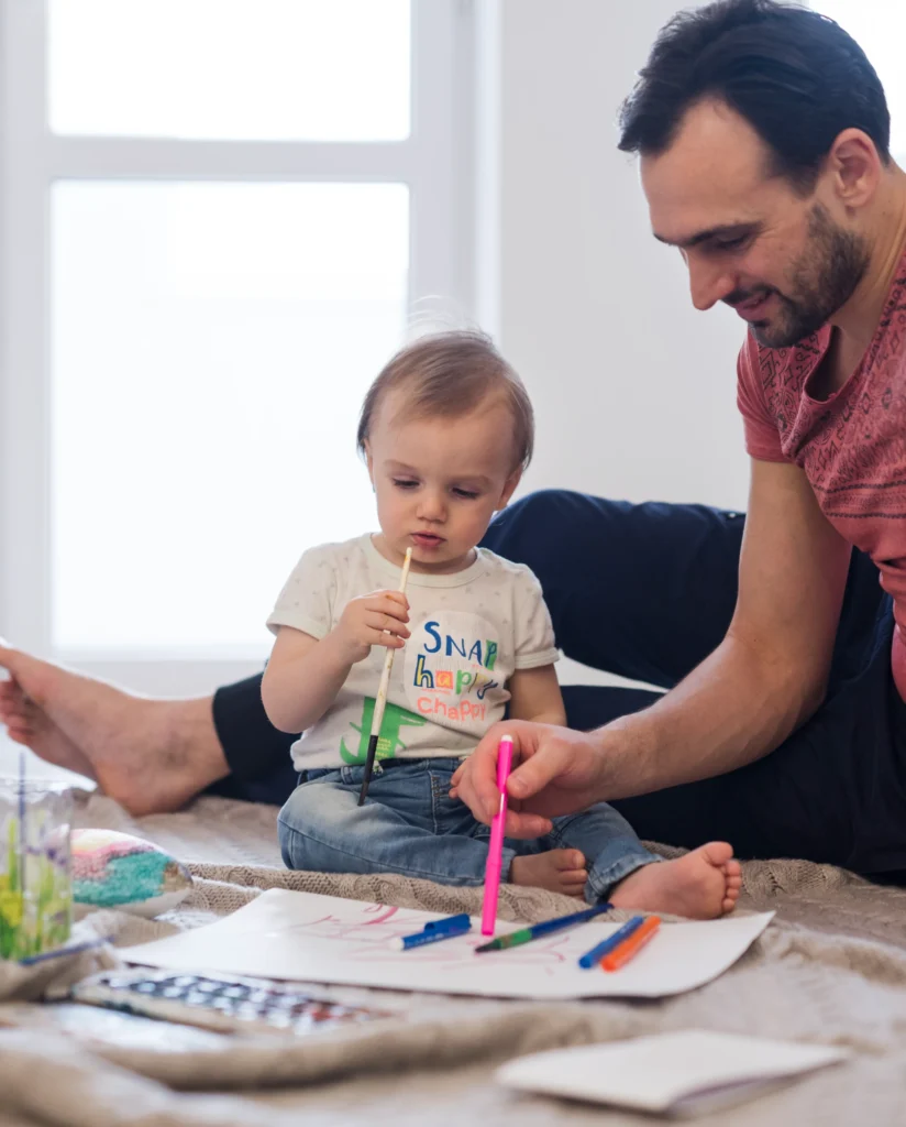 Father-Baby Art Time