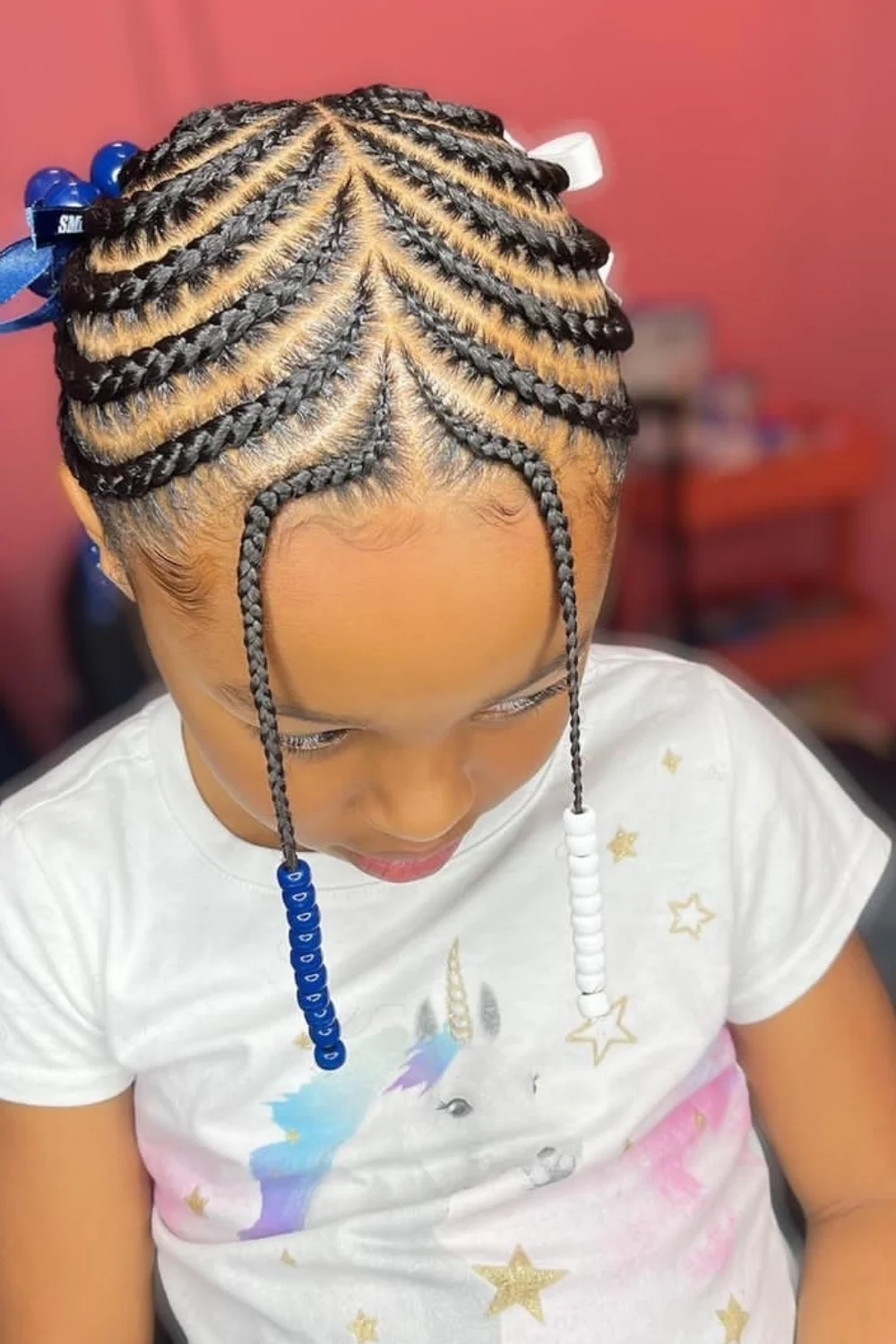 Feathered Cornrow Design