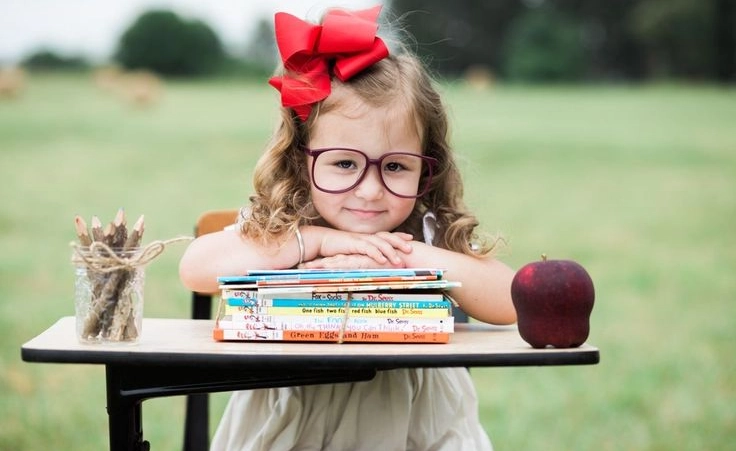 Field School Desk First Day Photo Concept