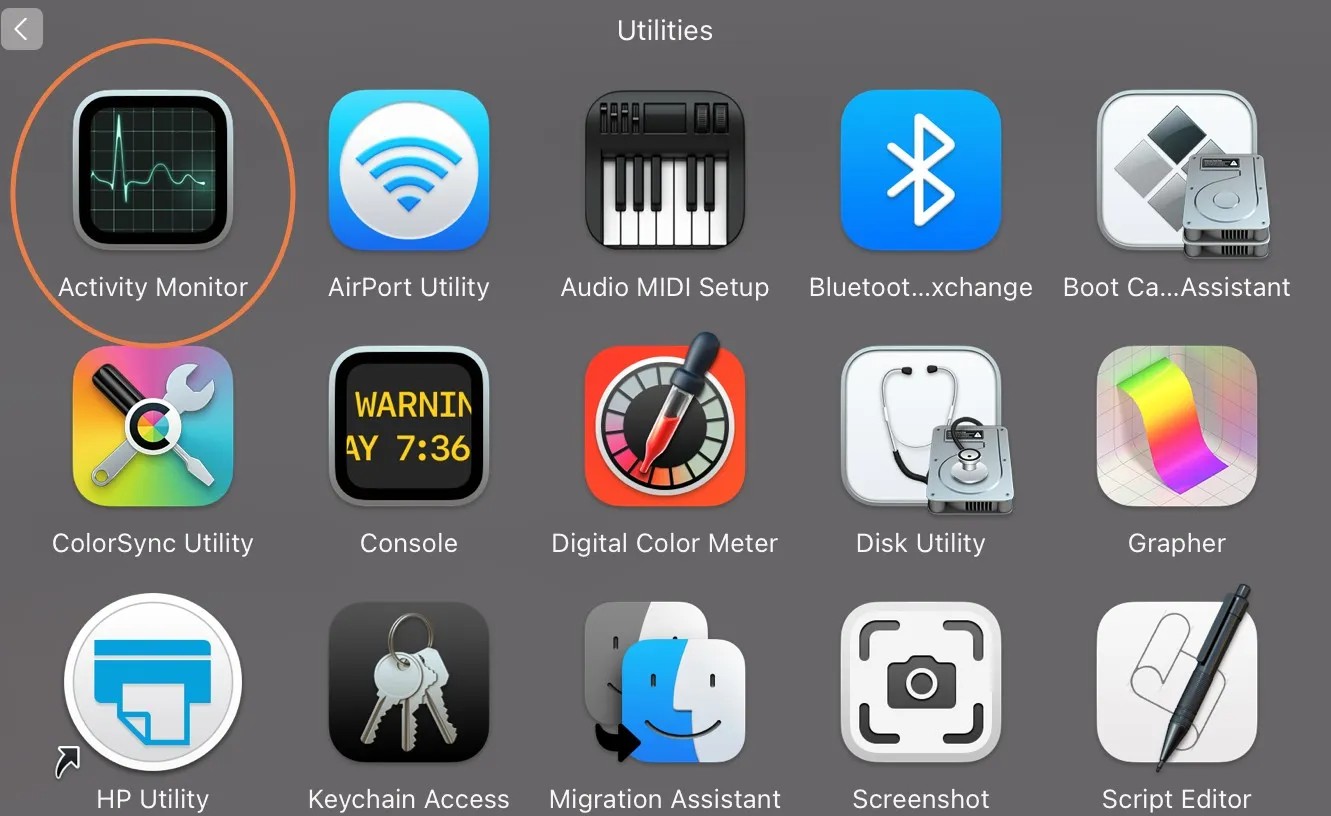 Find the Activity Monitor