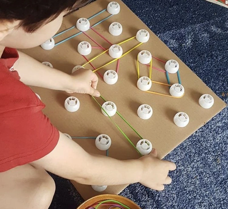 Fine Motor Rubber Band Board