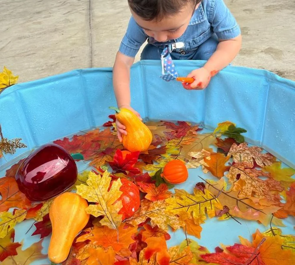 Floating Fall Leaves Water Play
