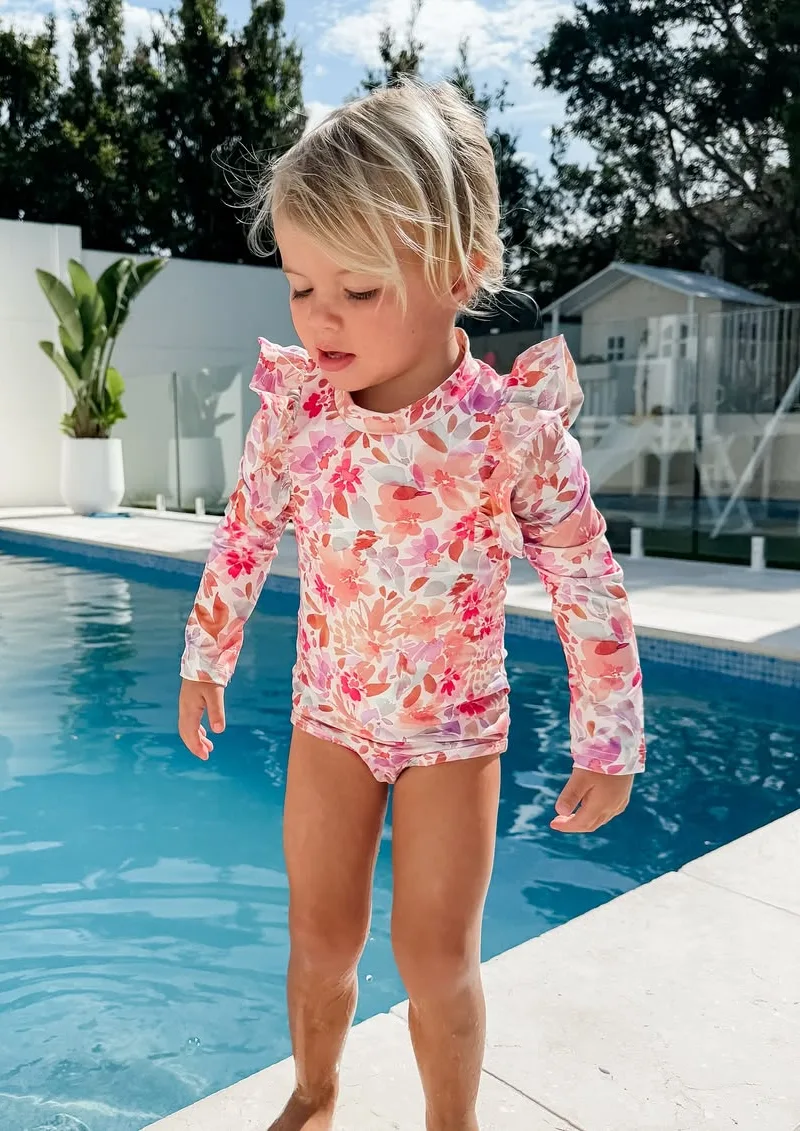 Floral Sun Protection Swimsuit