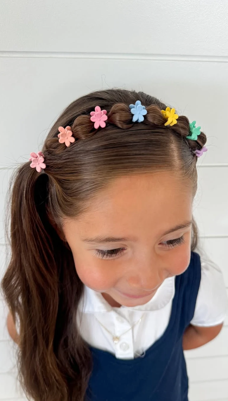 Flower Crown Side Ponytail